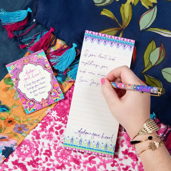 Pavilion Gift Company Follow Your Heart Magnetic List Pad Set