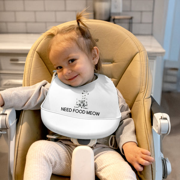 Pavilion Gift Company Food Meow Silicone Catch All Bib