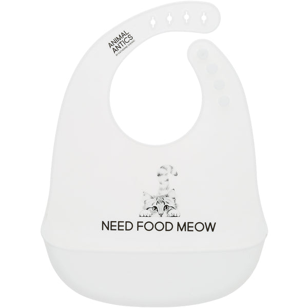 pavilion gift company Food Meow Silicone Catch All Bib