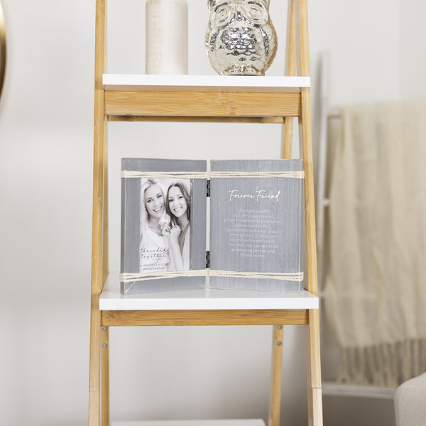 Pavilion Gift Company Forever Friend 5.5" X 7.5" Hinged Sentiment Frame (Holds 4" X 6" Photo)