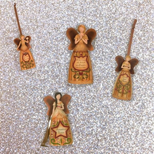 Pavilion Gift Company Forever Friends 4.5" Angel Holding Dove Ornament