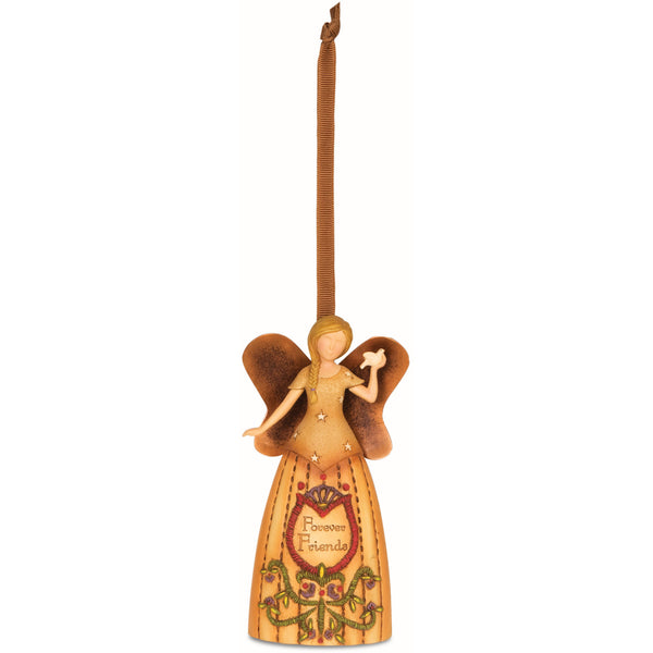 pavilion gift company Forever Friends 4.5" Angel Holding Dove Ornament