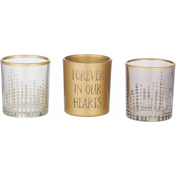pavilion gift company Forever in our Hearts 3 Assorted Votive Holders