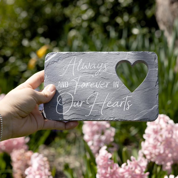 Pavilion Gift Company Forever In Our Hearts 7" X 4.25" Garden Stone