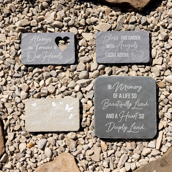 Pavilion Gift Company Forever In Our Hearts 7" X 4.25" Garden Stone