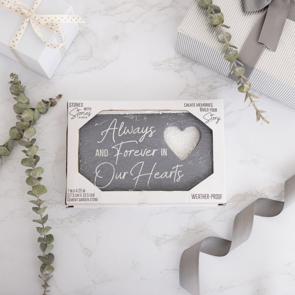 Pavilion Gift Company Forever In Our Hearts 7" X 4.25" Garden Stone