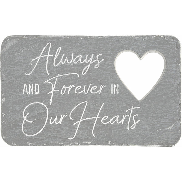 pavilion gift company Forever In Our Hearts 7" x 4.25" Garden Stone