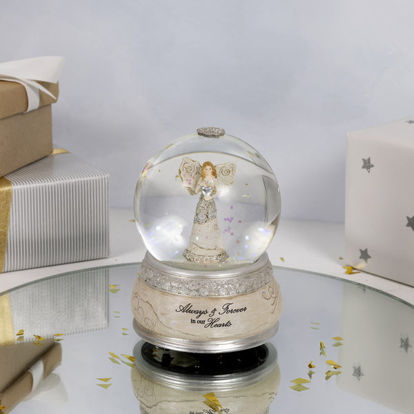 Pavilion Gift Company Forever In Our Hearts LED Lit 100mm Musical Water Globe
