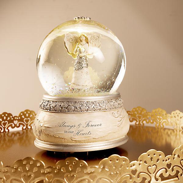 Pavilion Gift Company Forever In Our Hearts LED Lit 100mm Musical Water Globe