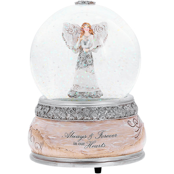 pavilion gift company Forever in Our Hearts LED Lit 100mm Musical Water Globe