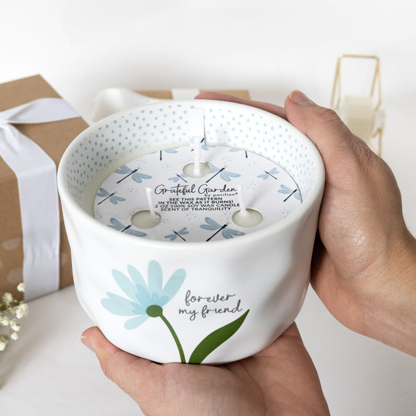 Pavilion Gift Company Forever My Friend 12 Oz - 100% Soy Wax Reveal Triple Wick Candle Scent: Tranquility