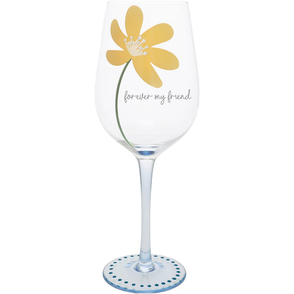 pavilion gift company Forever My Friend 16 oz Wine Glass