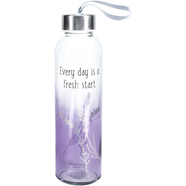 pavilion gift company Fresh Start 16.5 oz Glass Water Bottle