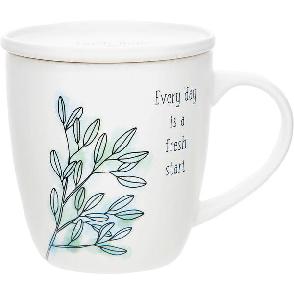 pavilion gift company Fresh Start 17 oz Cup with Coaster Lid