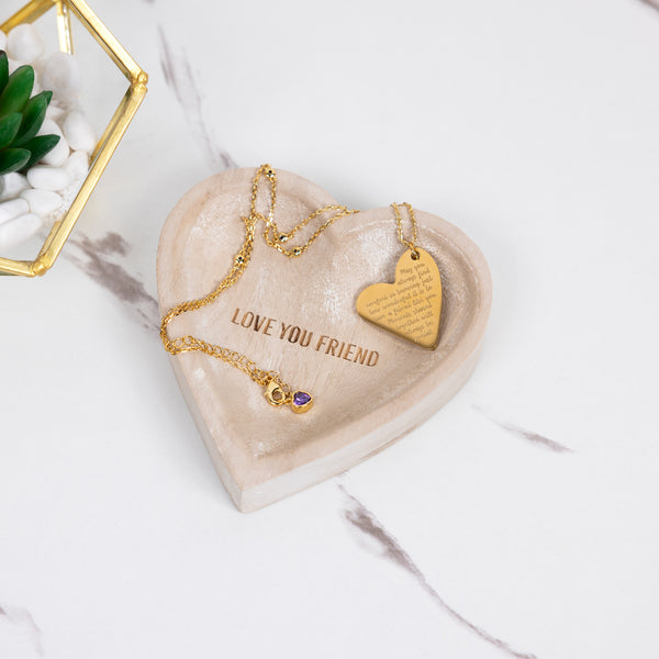 Pavilion Gift Company Friend 18.5" Gold Plated Engraved Necklace