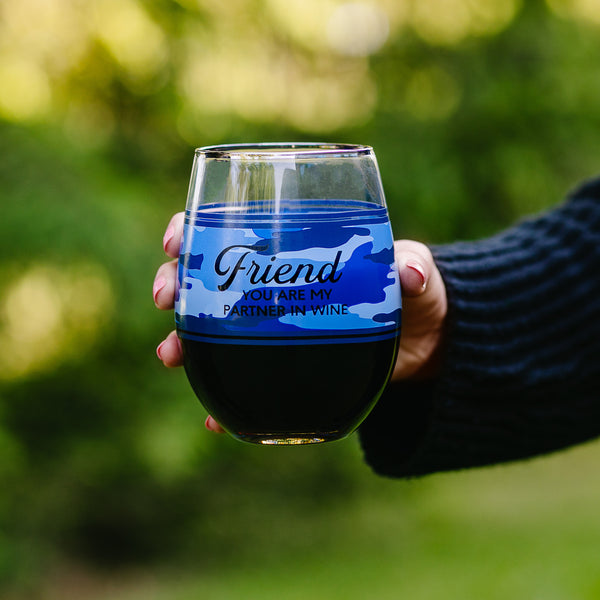 Pavilion Gift Company Friend 18 Oz Stemless Wine Glass