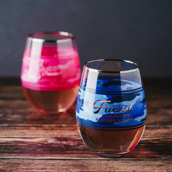 Pavilion Gift Company Friend 18 Oz Stemless Wine Glass