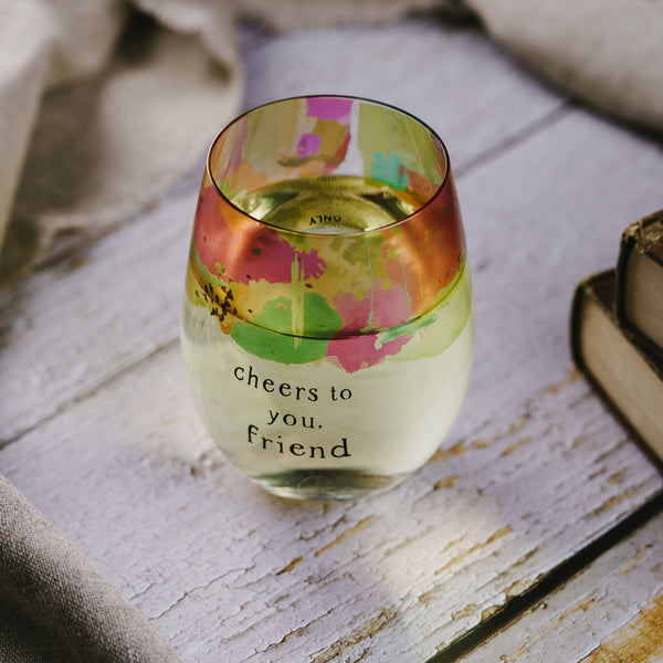 Pavilion Gift Company Friend 18 Oz Stemless Wine Glass