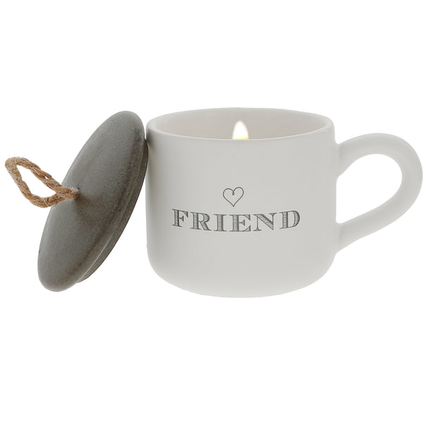 pavilion gift company Friend 2 oz Mini Mug 100% Soy Wax Candle Scent: Tranquility