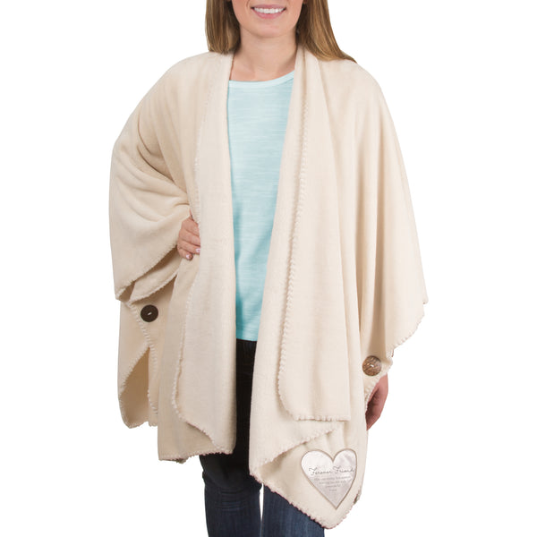 Pavilion Gift Company Friend 50" X 30" Royal Plush Comfort Shawl