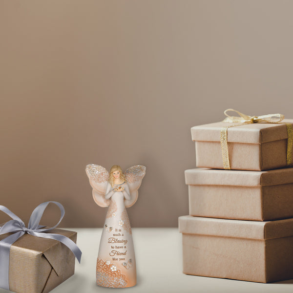 Pavilion Gift Company Friend 7.5" Angel Holding Butterfly