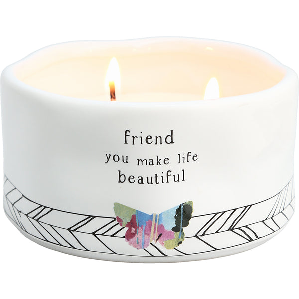 pavilion gift company Friend 8 oz - 100% Soy Wax Candle Scent: Tranquility
