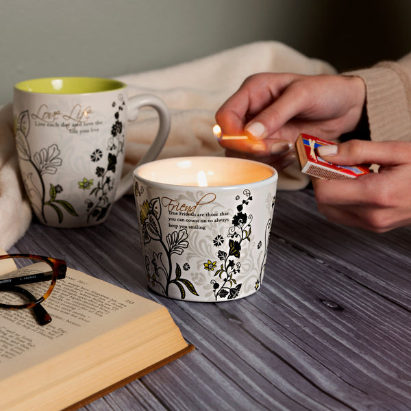 Pavilion Gift Company Friend 8 Oz Soy Wax Candle Scent: Tranquility