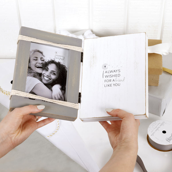 Pavilion Gift Company Friend Like You 5.5" X 7.5" Hinged Sentiment Frame (Holds 4" X 6" Photo)