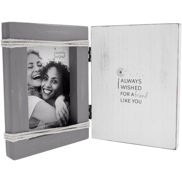 pavilion gift company Friend Like You 5.5" x 7.5" Hinged Sentiment Frame (Holds 4" x 6" Photo)