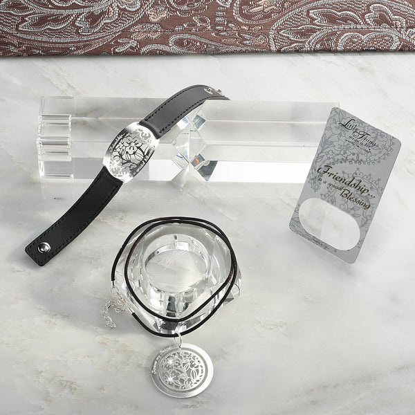 Pavilion Gift Company Friend Necklace With 1.5" Circle Pendant