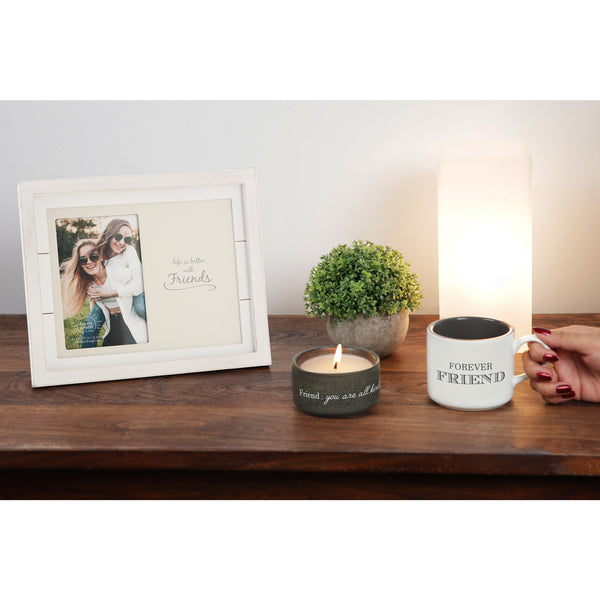 Pavilion Gift Company Friend Stacking Mug And Candle Set 100% Soy Wax Scent: Tranquility
