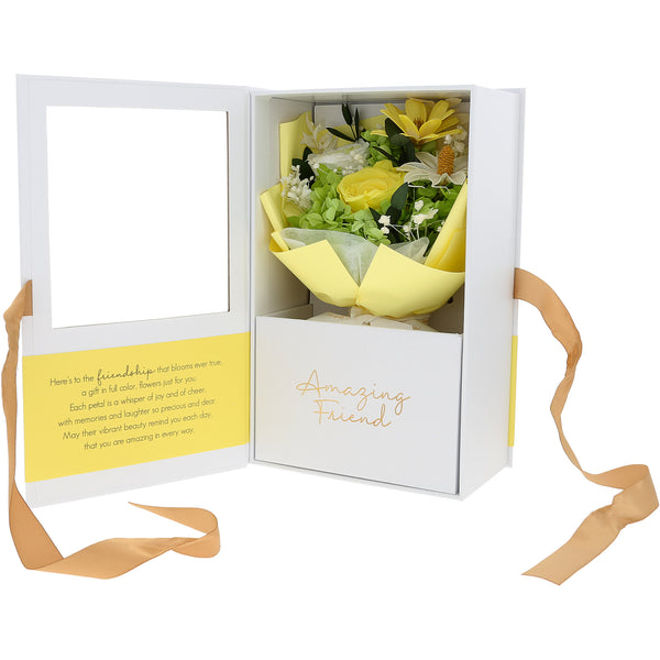 pavilion gift company Friend Yellow Preserved Floral Bouquet