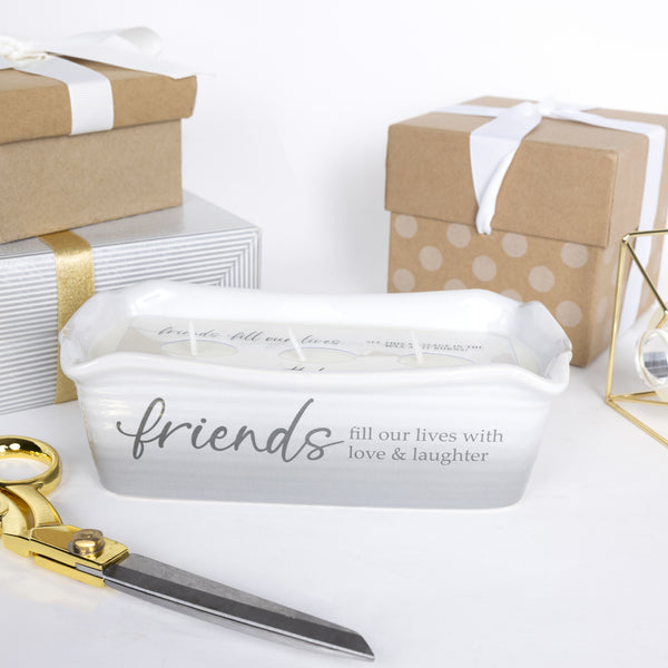 Pavilion Gift Company Friends 12 Oz - 100% Soy Wax Reveal Triple Wick Candle Scent: Tranquility