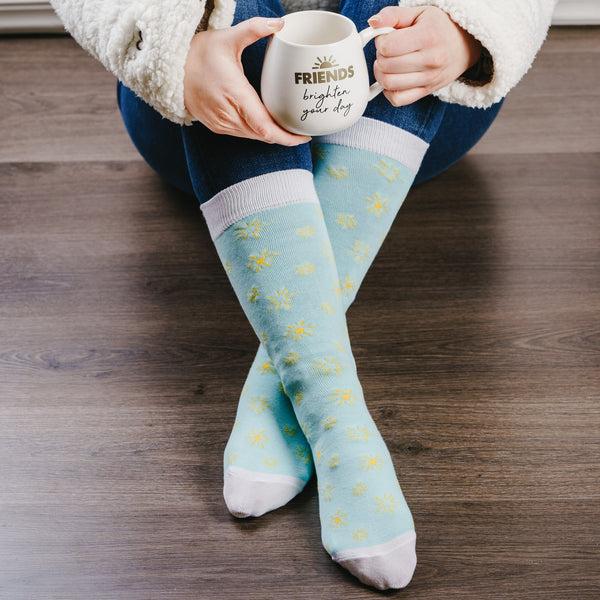 Pavilion Gift Company Friends 15.5 Oz Mug And Sock Set