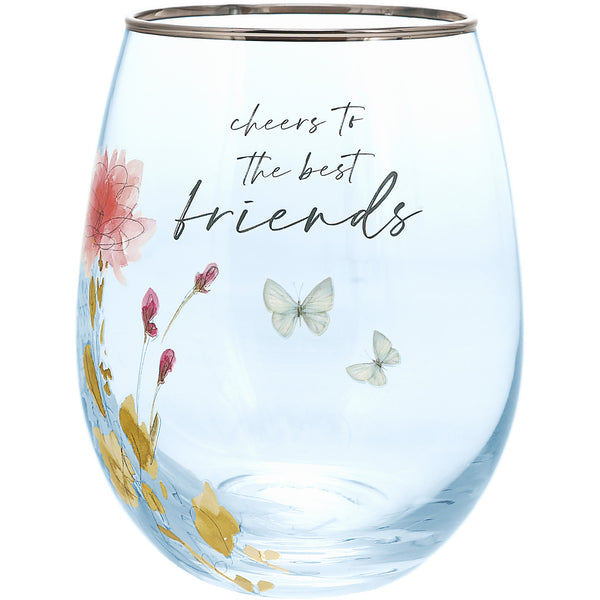 pavilion gift company Friends 20 oz Stemless Wine Glass