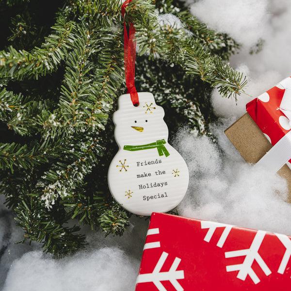 Pavilion Gift Company Friends 3.75" Snowman Ornament