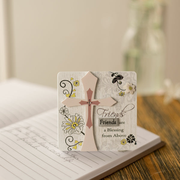 Pavilion Gift Company Friends 3" X 3" Self-Standing Plaque