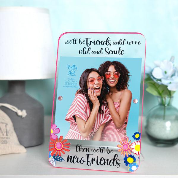 Pavilion Gift Company Friends 5.25" X 8" Acrylic Frame (Holds 4" X 6" Or 5" X 7" Photo)