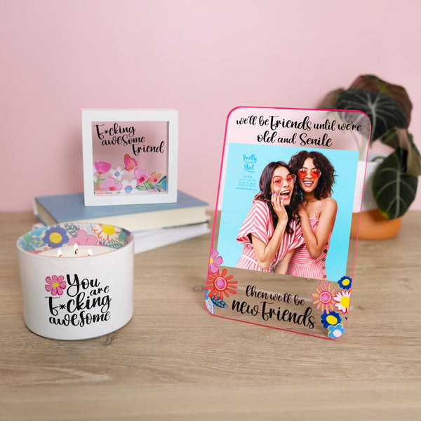 Pavilion Gift Company Friends 5.25" X 8" Acrylic Frame (Holds 4" X 6" Or 5" X 7" Photo)