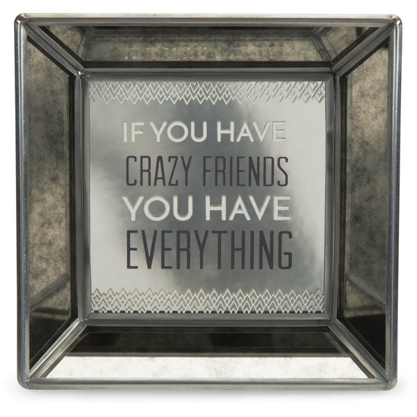 pavilion gift company Friends 5" Mirrored Easel Back Plaque