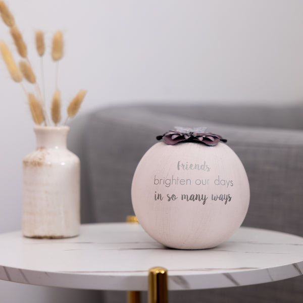 Pavilion Gift Company Friends 5" Round Tealight Candle Holder