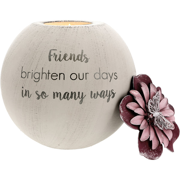 pavilion gift company Friends 5" Round Tealight Candle Holder