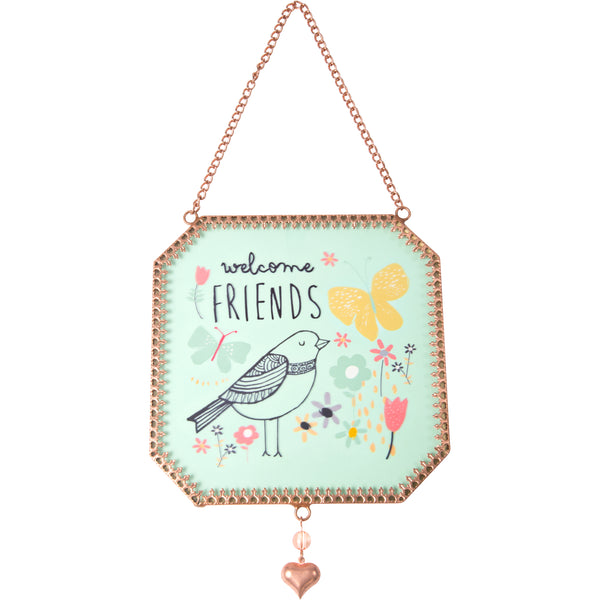 pavilion gift company Friends 5" x 5" Glass Sunatcher
