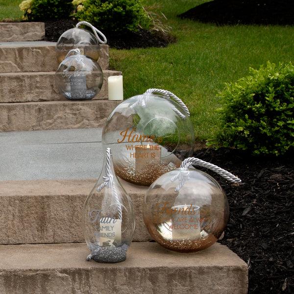 Pavilion Gift Company Friends 9.5" Bronze Glass Lantern