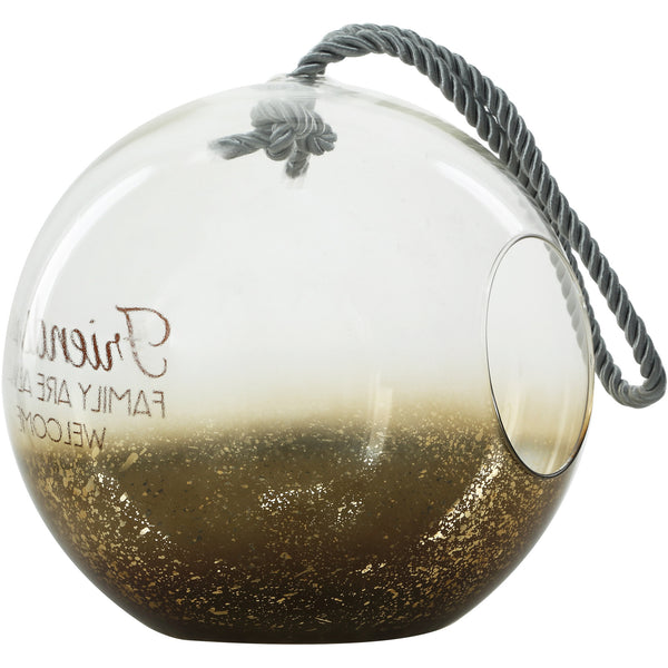 Pavilion Gift Company Friends 9.5" Bronze Glass Lantern