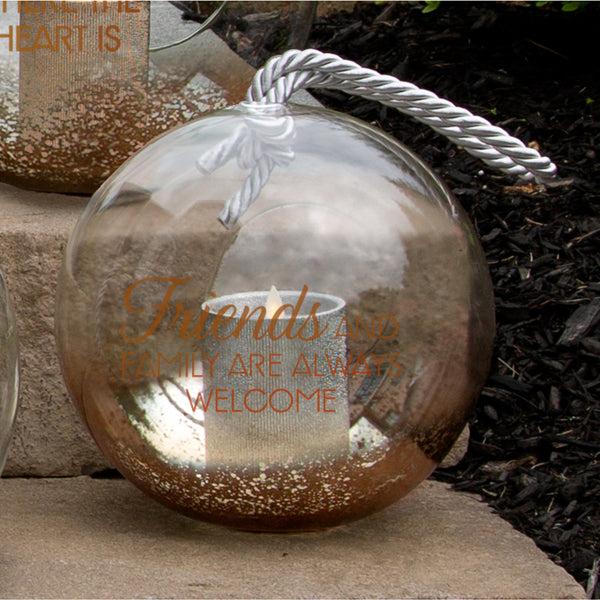 Pavilion Gift Company Friends 9.5" Bronze Glass Lantern