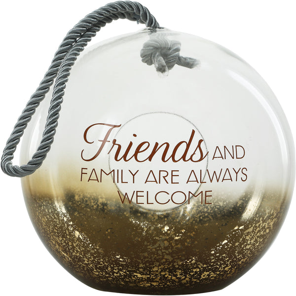 pavilion gift company Friends 9.5" Bronze Glass Lantern