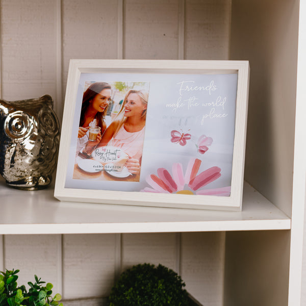 Pavilion Gift Company Friends 9.5" X 7.5" Shadow Box Frame (Holds 4" X 6" Photo)