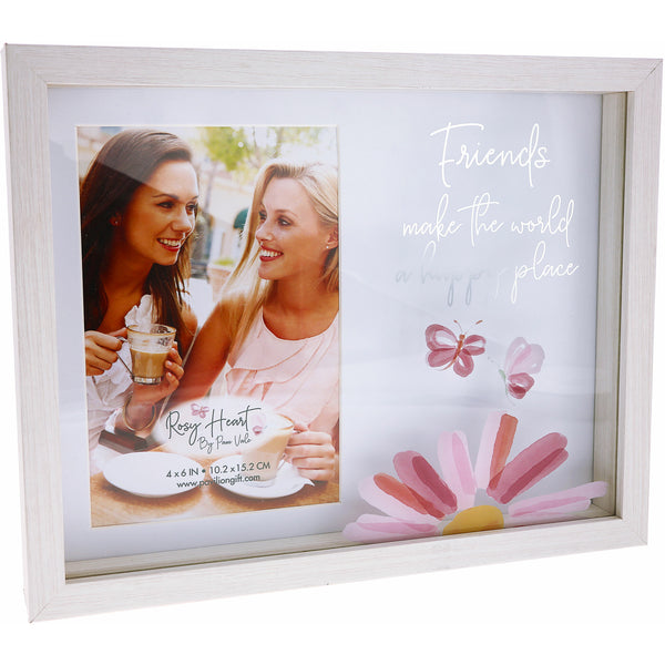 pavilion gift company Friends 9.5" x 7.5" Shadow Box Frame (Holds 4" x 6" Photo)