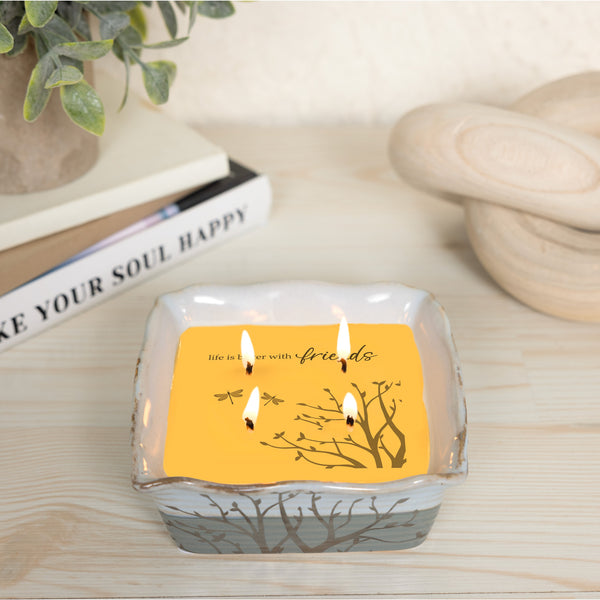 Pavilion Gift Company Friends 9 Oz - 100% Soy Wax Reveal Candle Scent: Tranquility